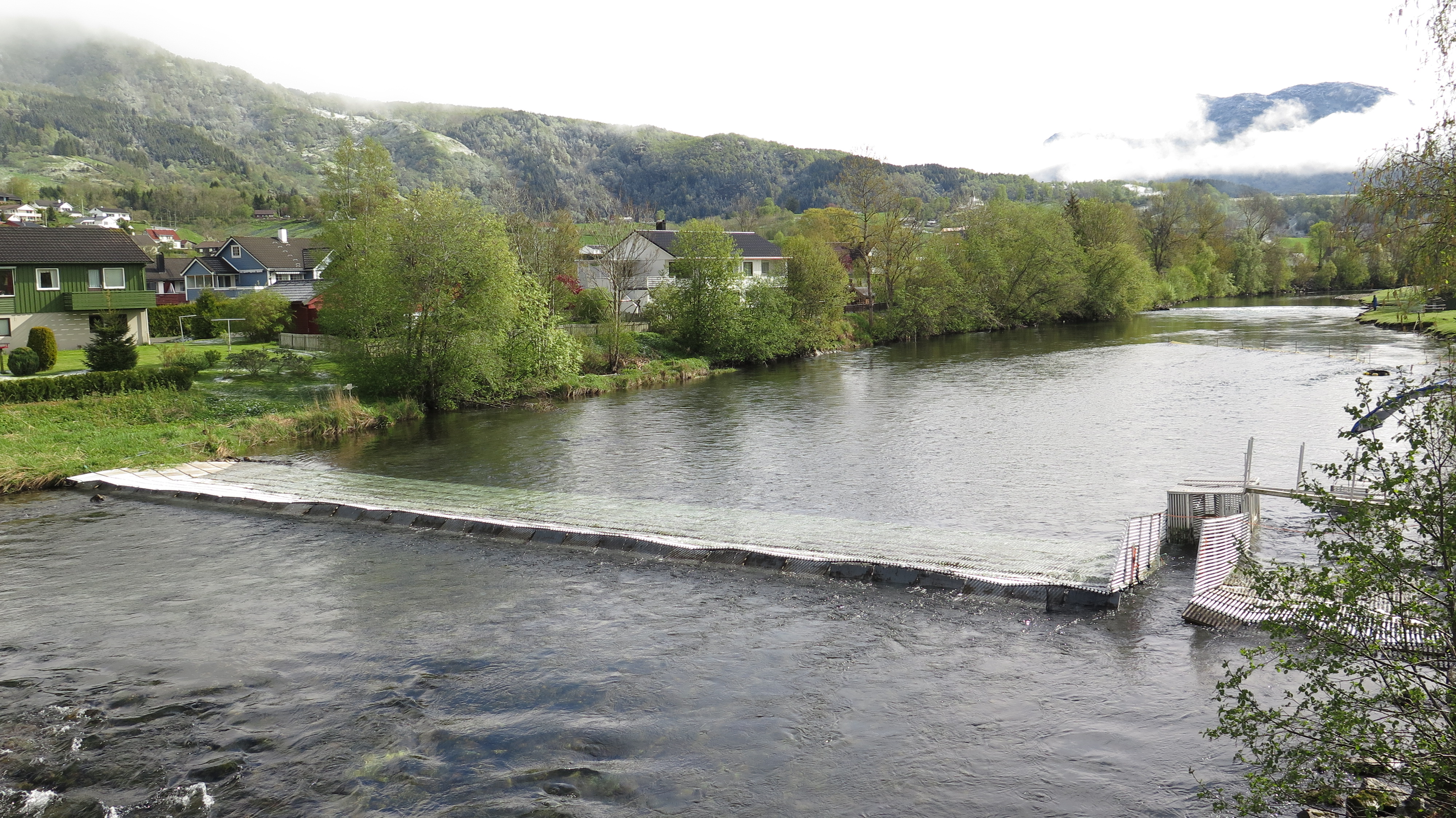 The River Etne fish trap operated by the Institute of Marine Research. Long-term recordings of downstream and upstream migrating Atlantic salmon provide valuable data. Photo Eva B. Thorstad
